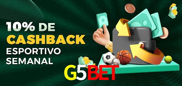 10% de bônus de cashback na G5Bet